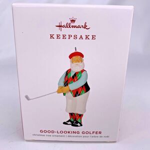 Hallmark‎ GOOD-LOOKING GOLFER Santa Keepsake Ornament New 2019